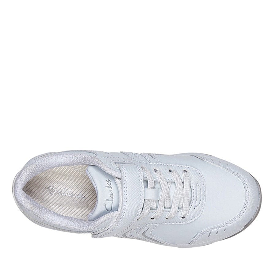 Clarks childrens outlet white shoes